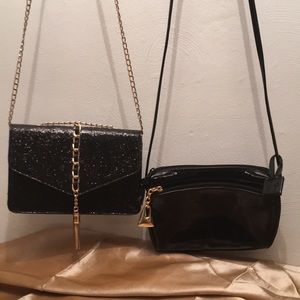 2 Black small Fancy Purses